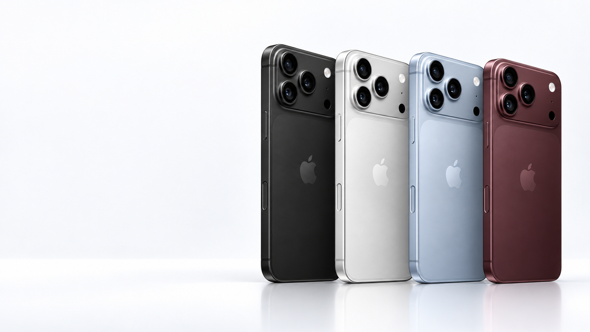 Apple iPhone 18 Pro and iPhone 18 Pro Max in Black, Silver, Glacier and Burgundy