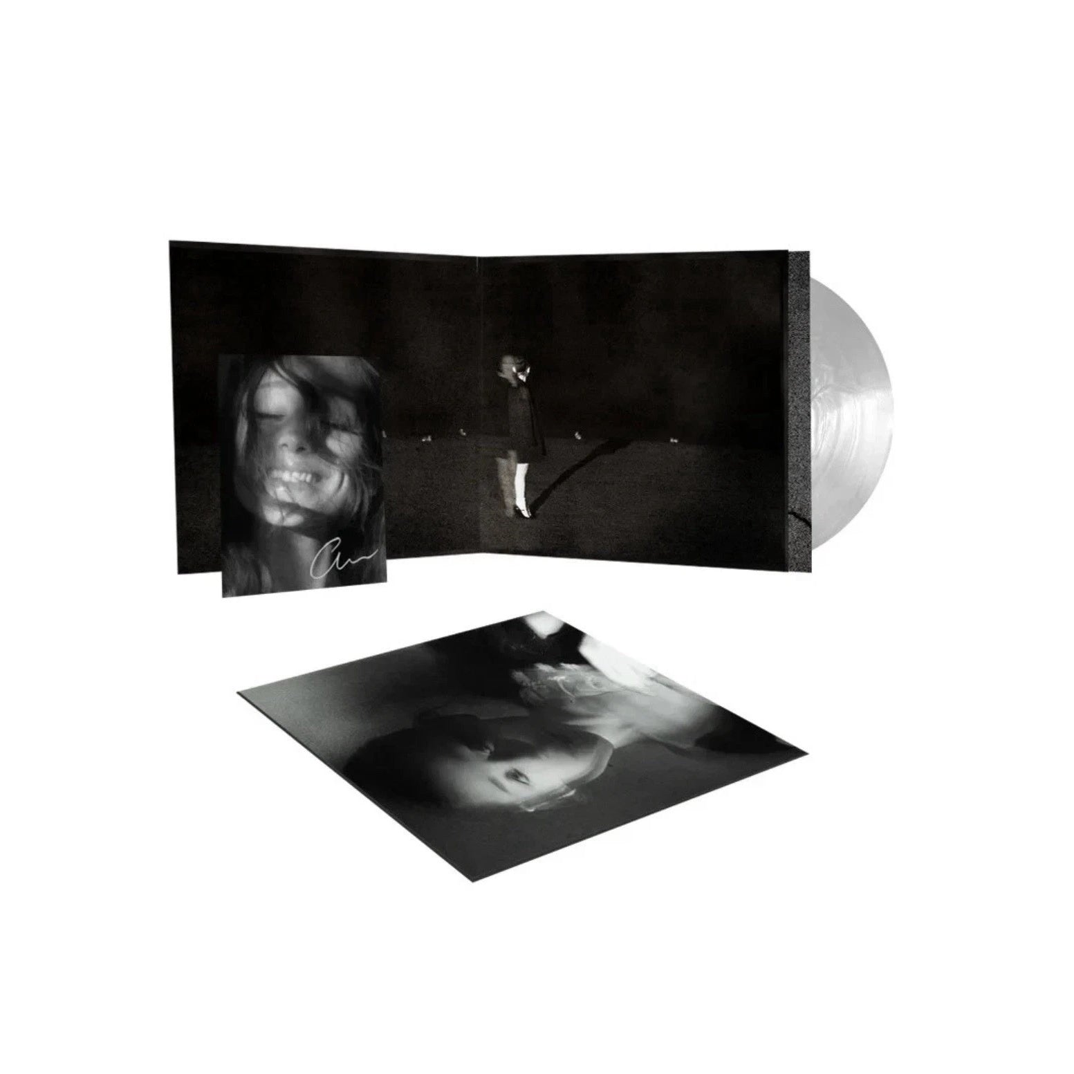 Ariana Grande Petal signed translucent pearly white vinyl LP limited edition with signed art card