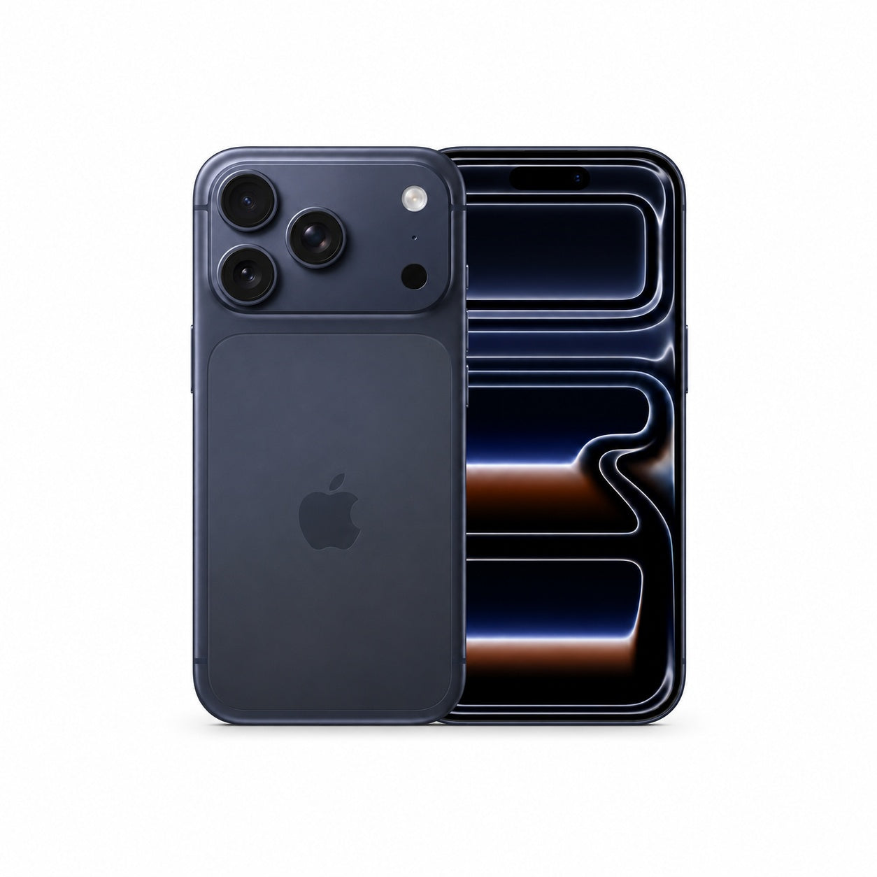 Apple iPhone 17 Pro 256GB Unlocked in Deep Blue showing front display and back design