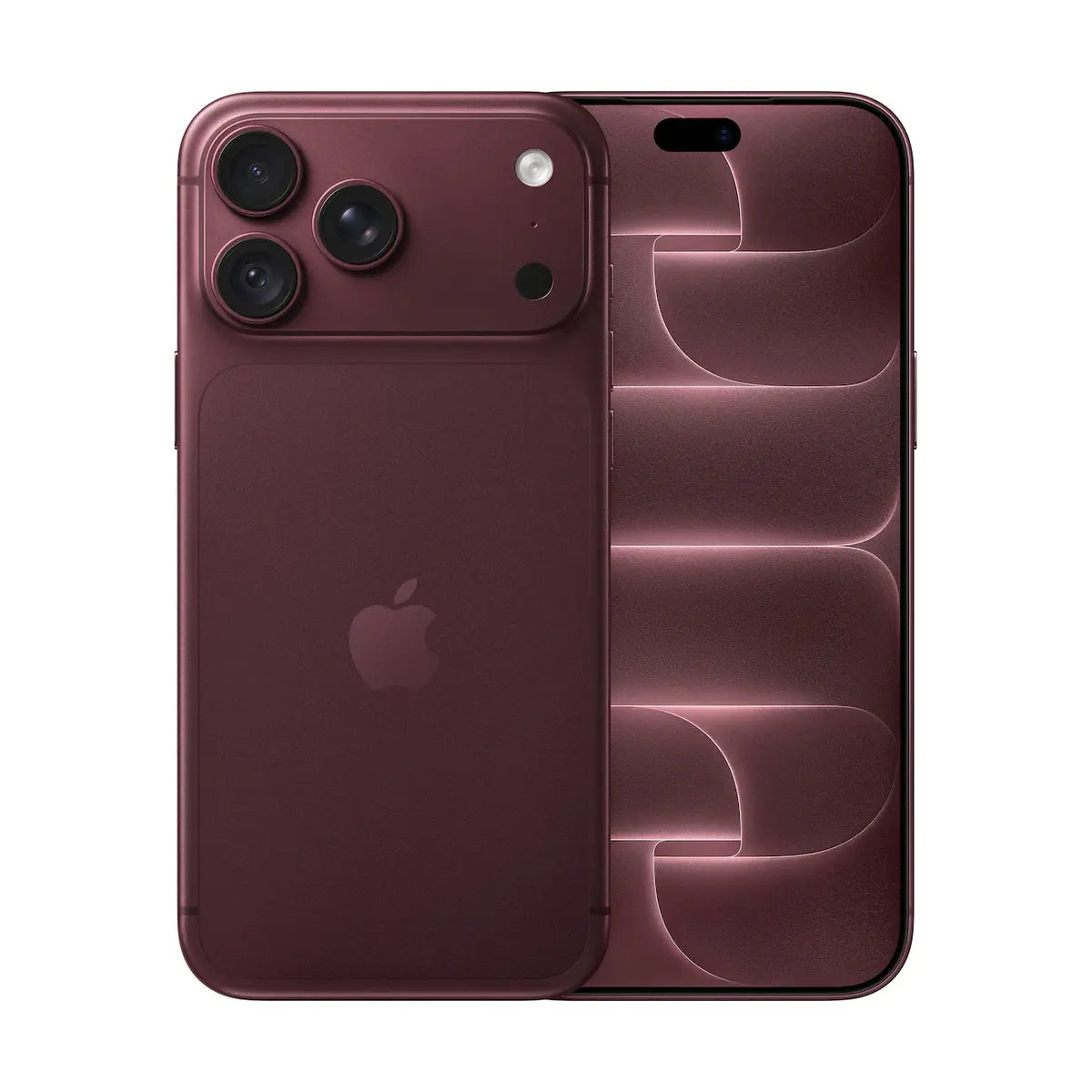 iPhone 18 Pro Max borgoña visto por delante y por detrás