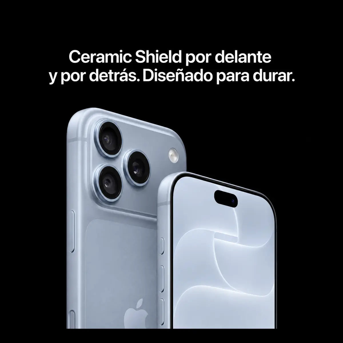 iPhone 18 Pro Max glaciar con Ceramic Shield delantero y trasero