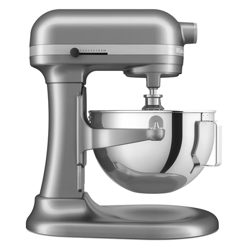 KitchenAid 5.5 Quart Bowl-Lift Stand Mixer in Contour Silver side view for baking dough mixing and kitchen use