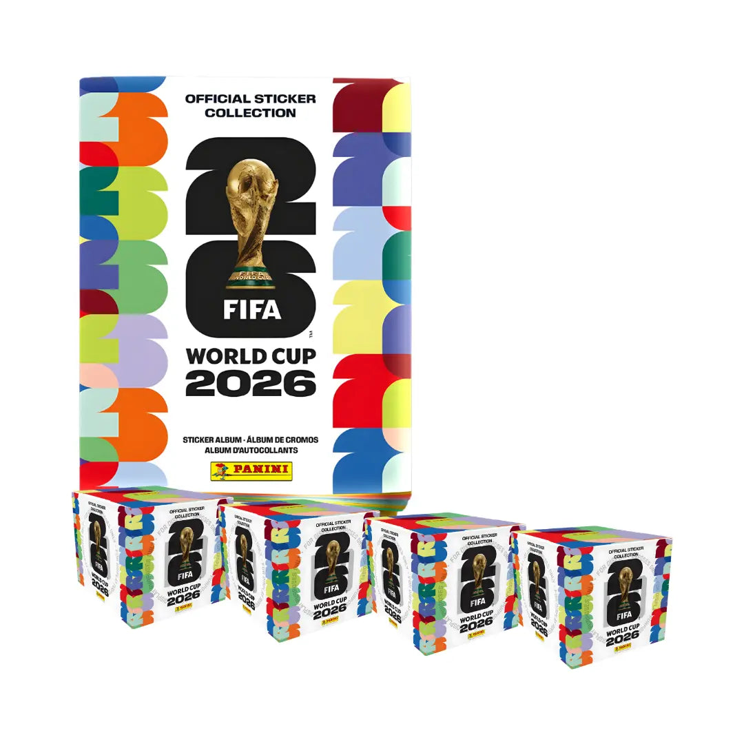Panini FIFA World Cup 2026 softcover album with 4 sticker boxes bundle