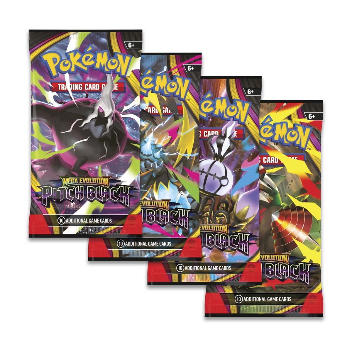 Pokémon TCG Mega Evolution Pitch Black booster packs from the 36 pack display box